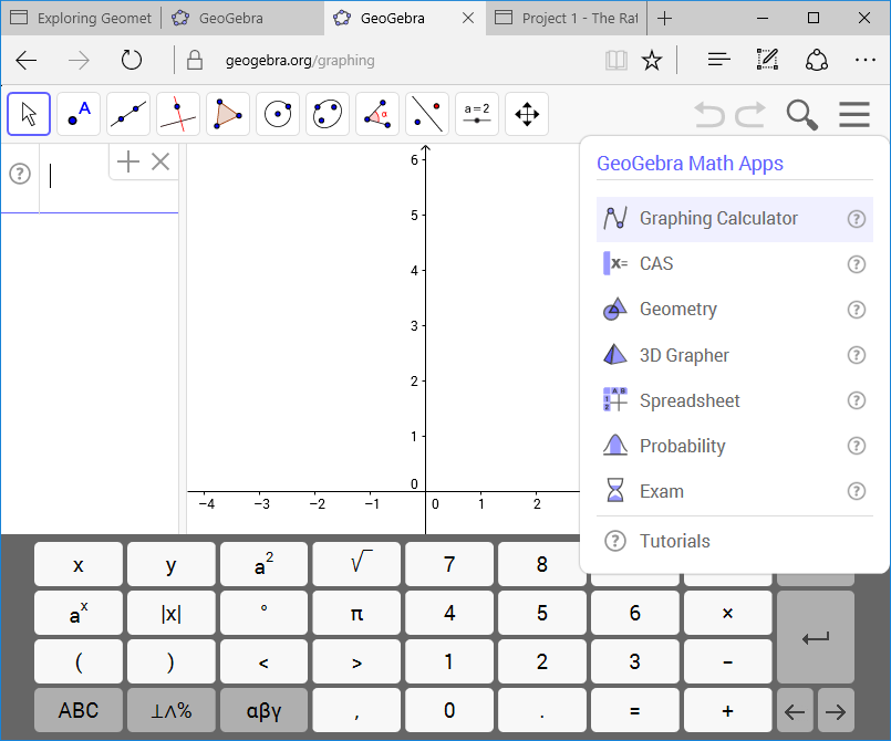 Launch GeoGebra on Web