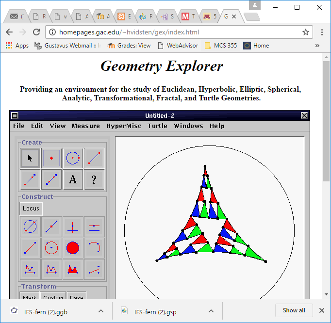 Geometry Explorer Site