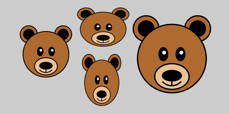 Bear faces